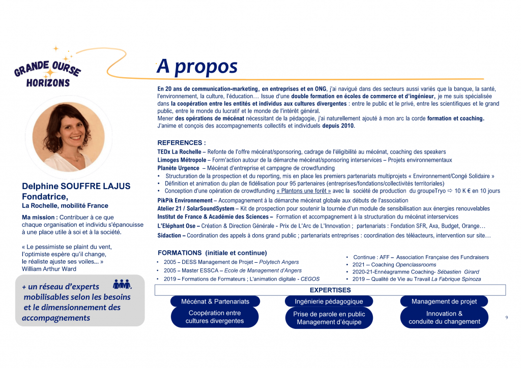 A propos Grande ourse horizons mécénat delphine souffre lajus